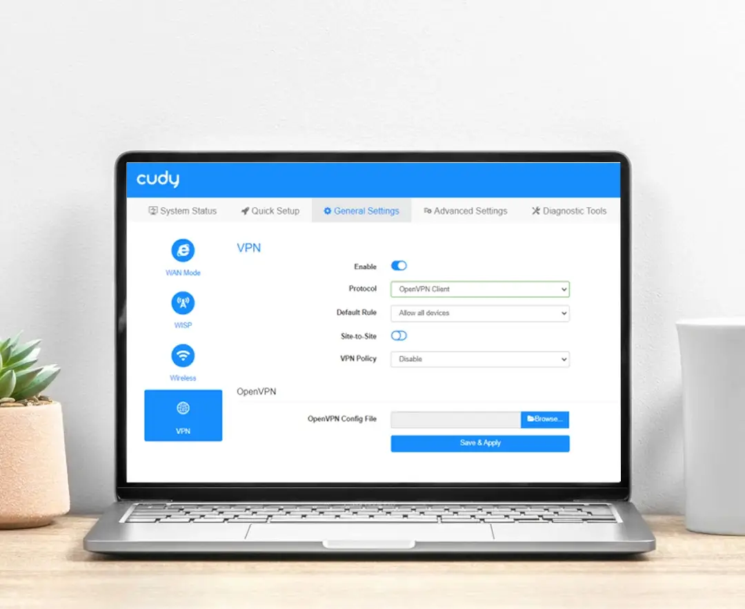 Cudy router VPN setup